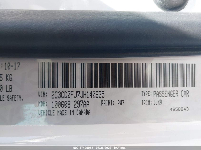 2018 DODGE CHALLENGER T/A 392 - 2C3CDZFJ7JH140635
