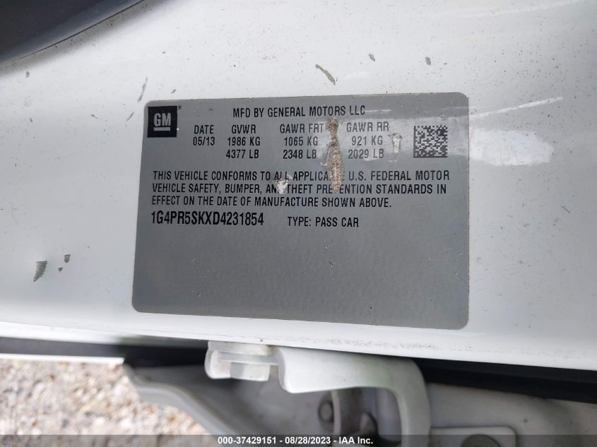 2013 BUICK VERANO CONVENIENCE - 1G4PR5SKXD4231854