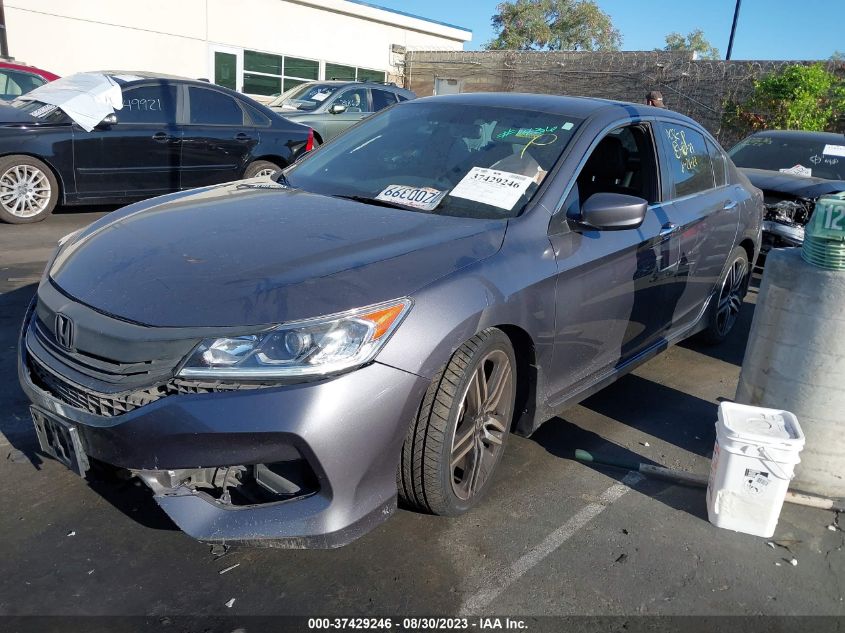 2017 HONDA ACCORD SEDAN SPORT - 1HGCR2F56HA248505