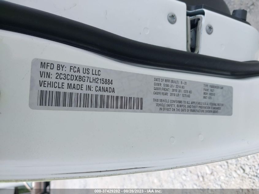 2020 DODGE CHARGER SXT - 2C3CDXBG7LH215884