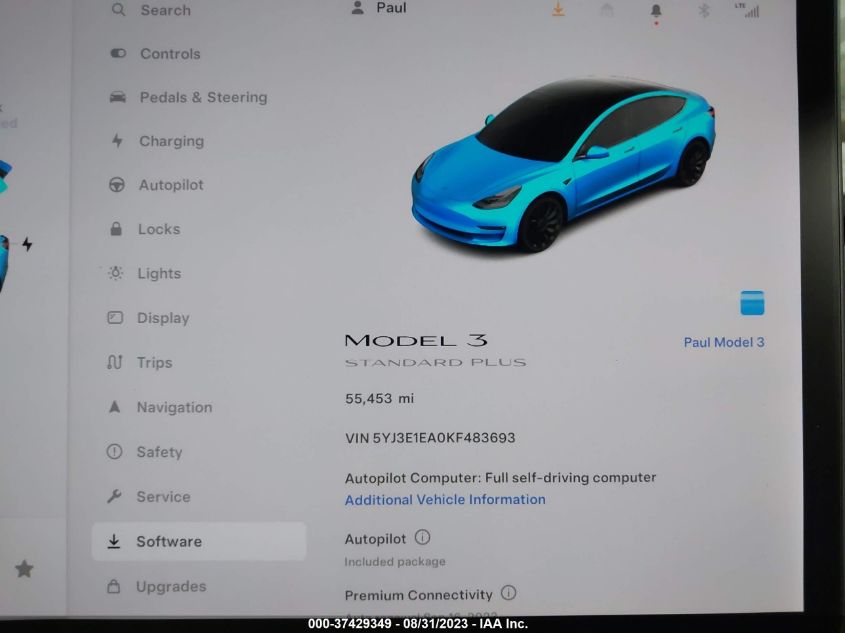 2019 TESLA MODEL 3 RANGE - 5YJ3E1EA0KF483693