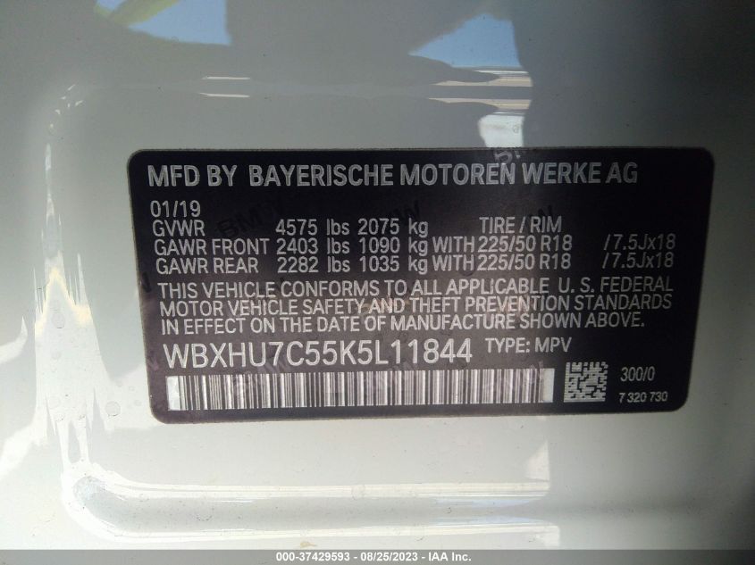 WBXHU7C55K5L11844 BMW X1 SDRIVE28I 9