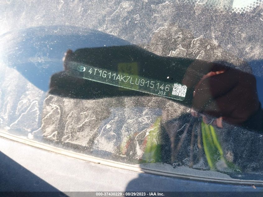 2020 TOYOTA CAMRY SE - 4T1G11AK7LU915146