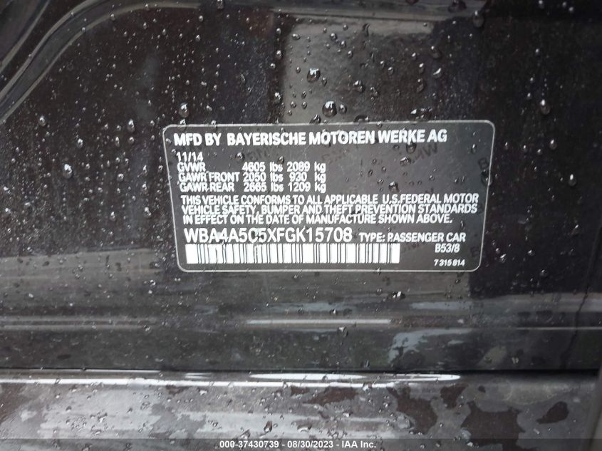 2015 BMW 4 SERIES 428I - WBA4A5C5XFGK15708