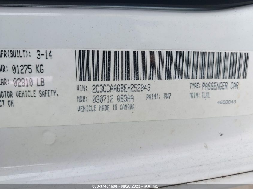 2014 CHRYSLER 300 - 2C3CCAAG8EH252849