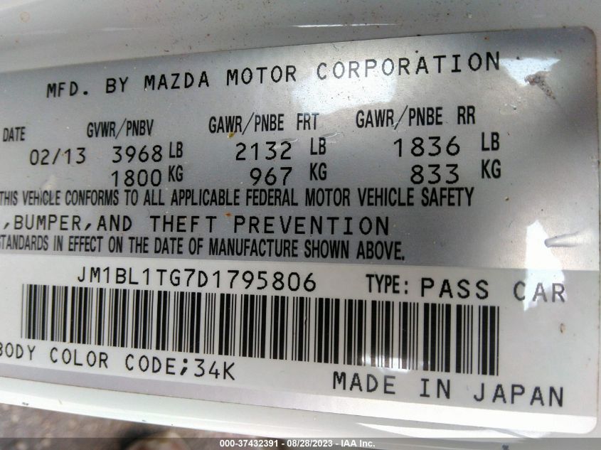 2013 MAZDA MAZDA3 I SV - JM1BL1TG7D1795806