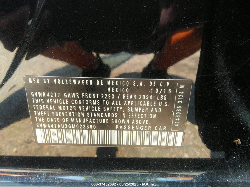 2016 VOLKSWAGEN GOLF GTI AUTOBAHN W - 3VW447AU3GM023390