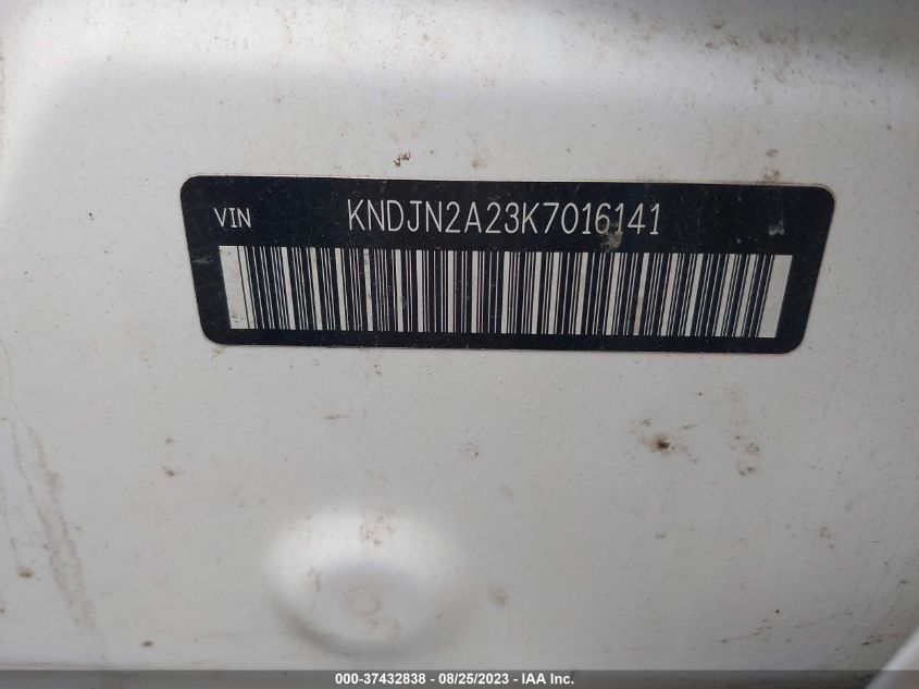 2019 KIA SOUL BASE - KNDJN2A23K7016141