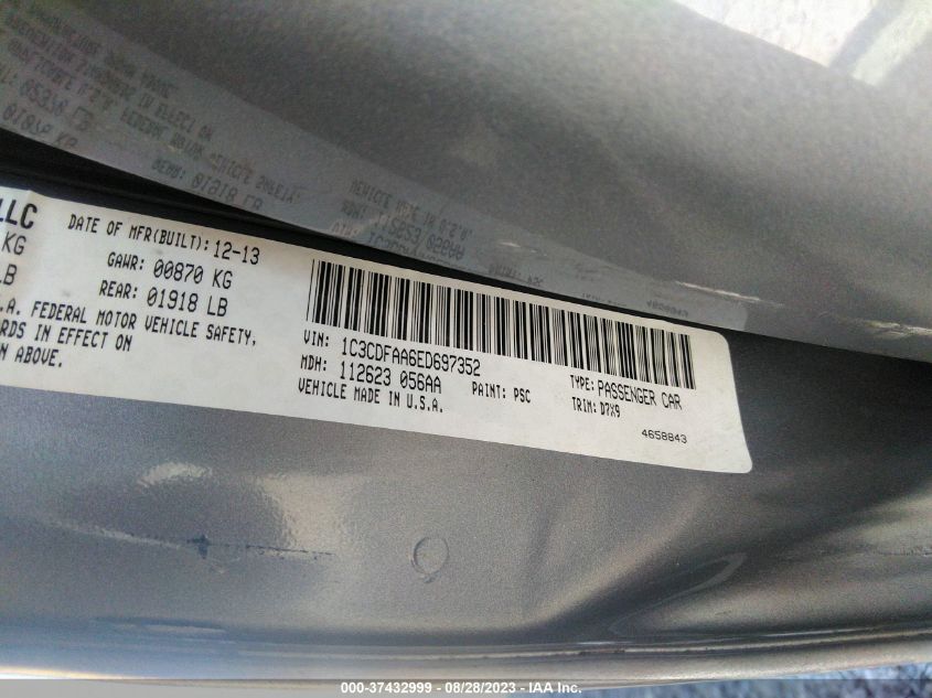 2014 DODGE DART SE - 1C3CDFAA6ED697352