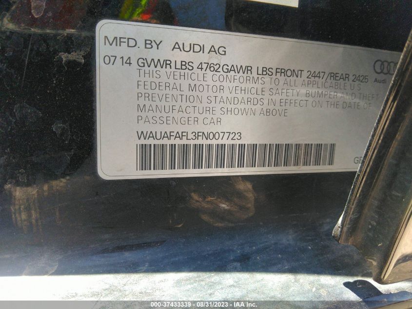 2015 AUDI A4 PREMIUM - WAUAFAFL3FN007723