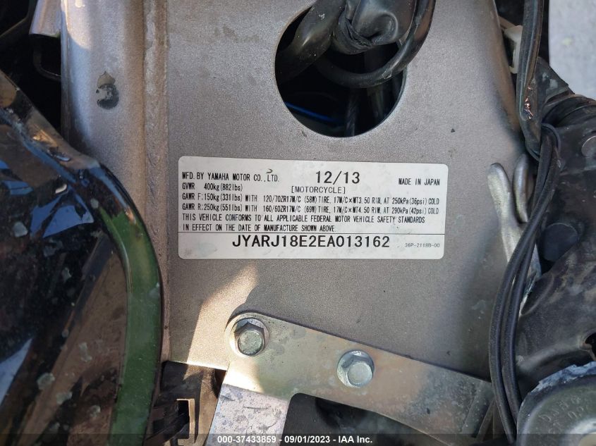 2014 YAMAHA FZ6 R - JYARJ18E2EA013162