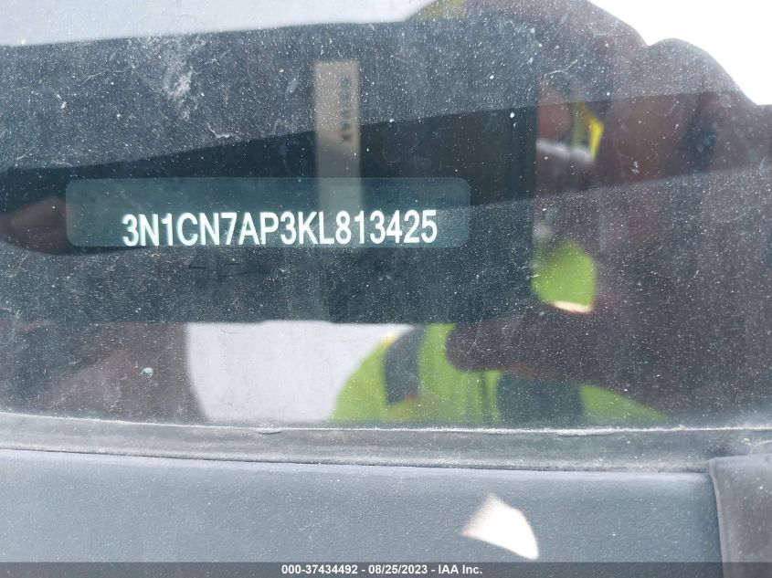 2019 NISSAN VERSA 1.6 SV - 3N1CN7AP3KL813425