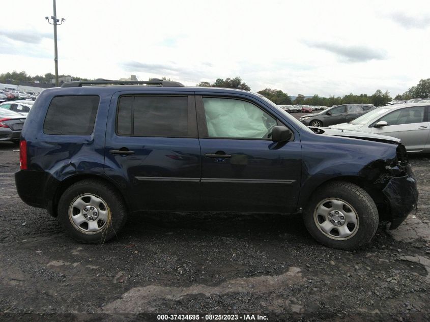 2013 HONDA PILOT LX - 5FNYF4H24DB039910