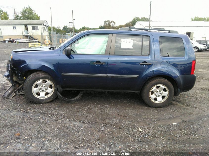 2013 HONDA PILOT LX - 5FNYF4H24DB039910
