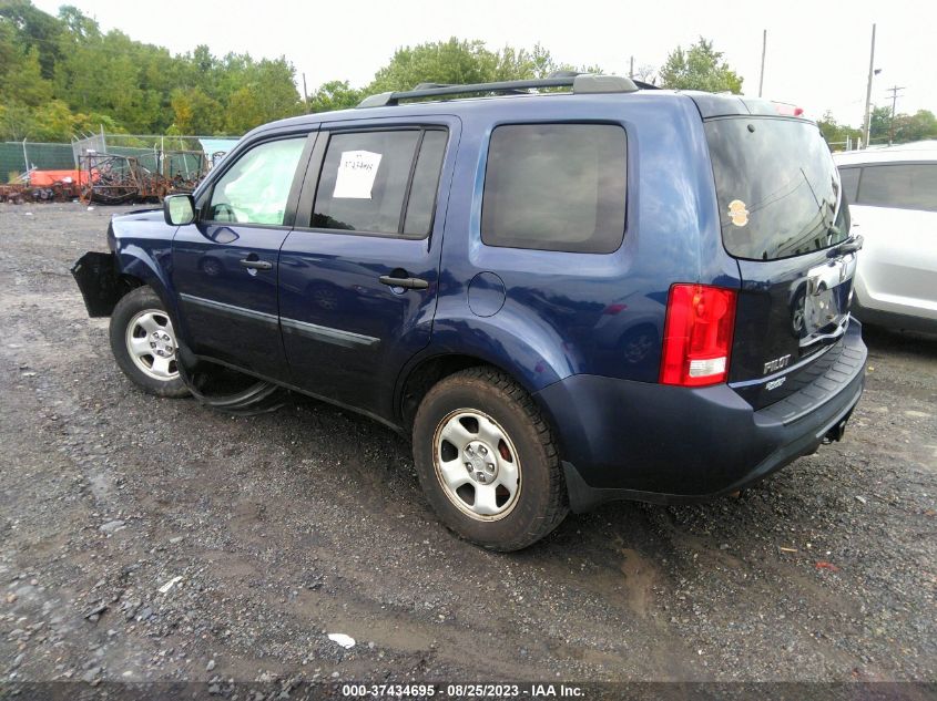 2013 HONDA PILOT LX - 5FNYF4H24DB039910