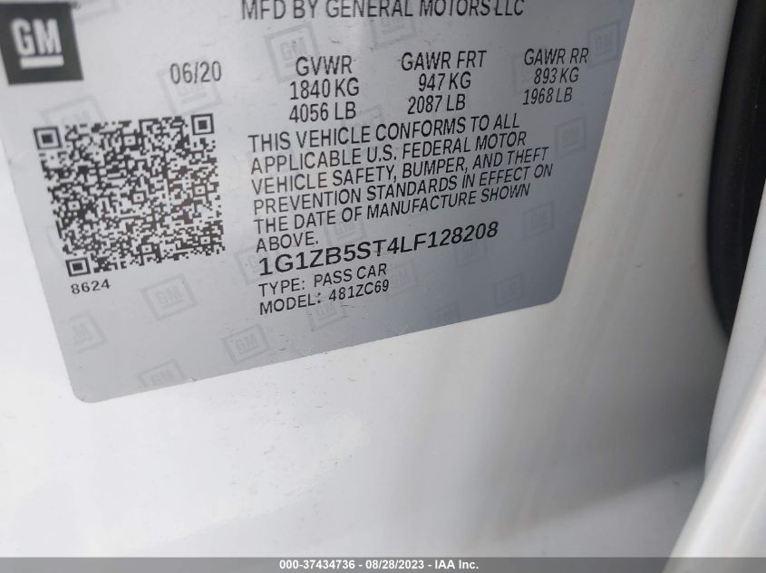 2020 CHEVROLET MALIBU LS - 1G1ZB5ST4LF128208