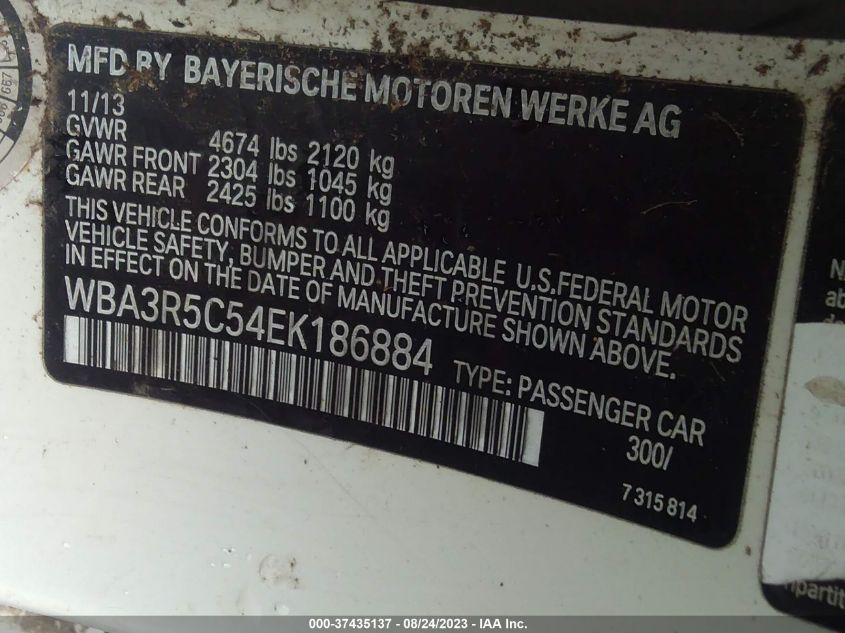 2014 BMW 435I XDRIVE - WBA3R5C54EK186884