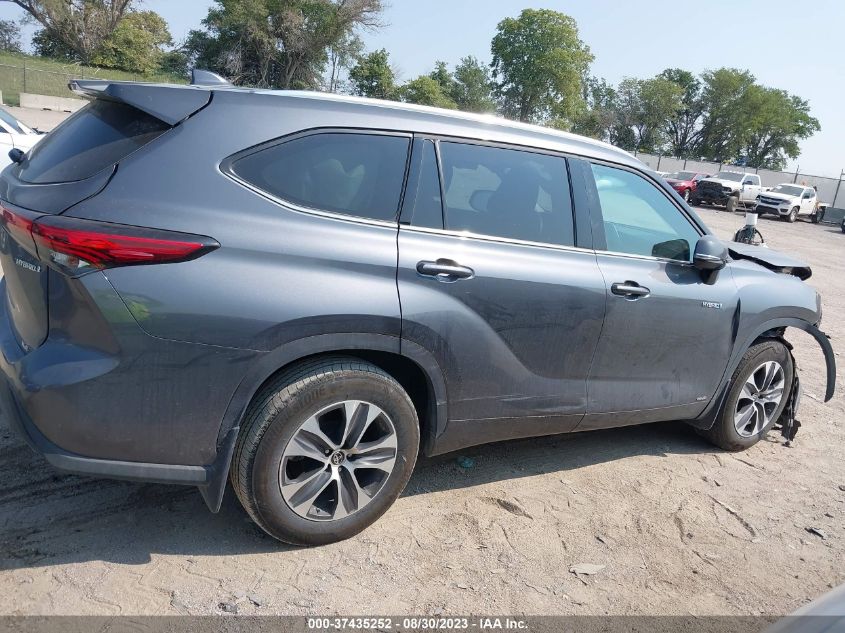 2021 TOYOTA HIGHLANDER HYBRID XLE - 5TDHBRCH6MS535453