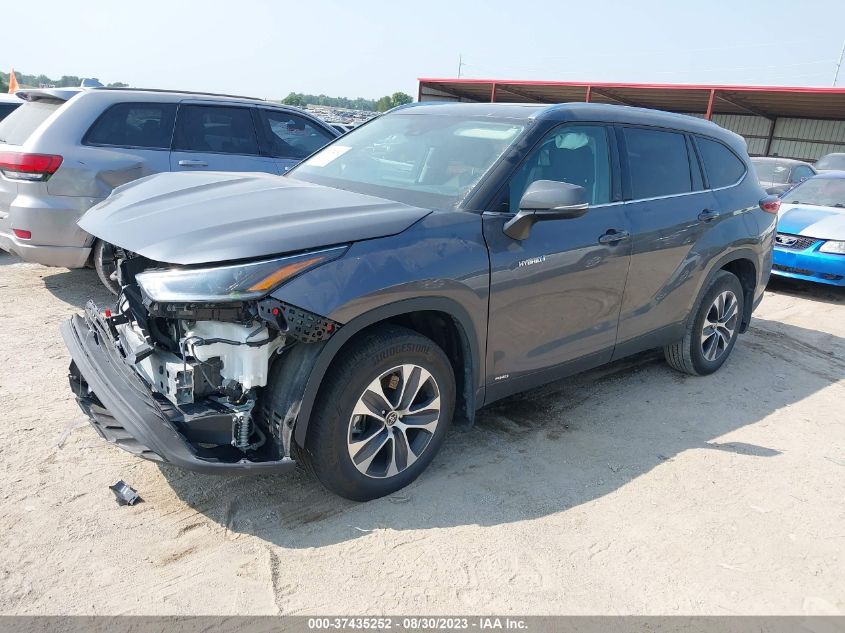 2021 TOYOTA HIGHLANDER HYBRID XLE - 5TDHBRCH6MS535453