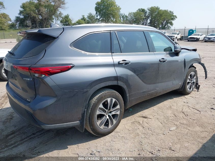 2021 TOYOTA HIGHLANDER HYBRID XLE - 5TDHBRCH6MS535453