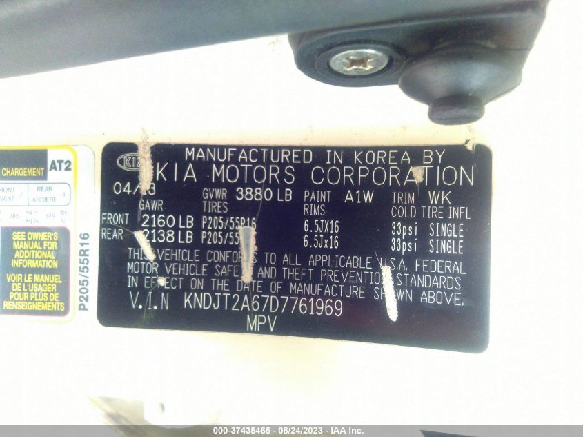 2013 KIA SOUL + - KNDJT2A67D7761969