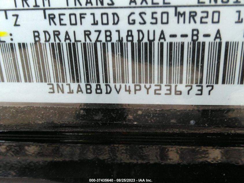 2023 NISSAN SENTRA SR - 3N1AB8DV4PY236737