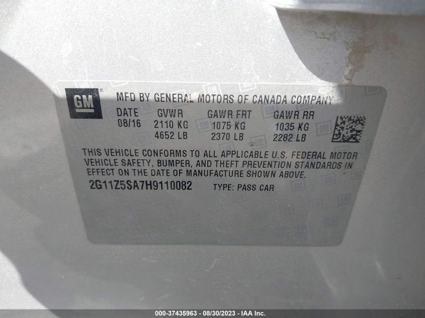 2017 CHEVROLET IMPALA LS - 2G11Z5SA7H9110082