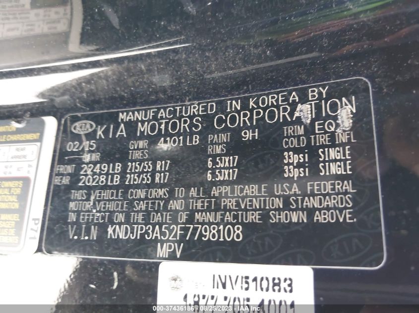 2015 KIA SOUL + - KNDJP3A52F7798108