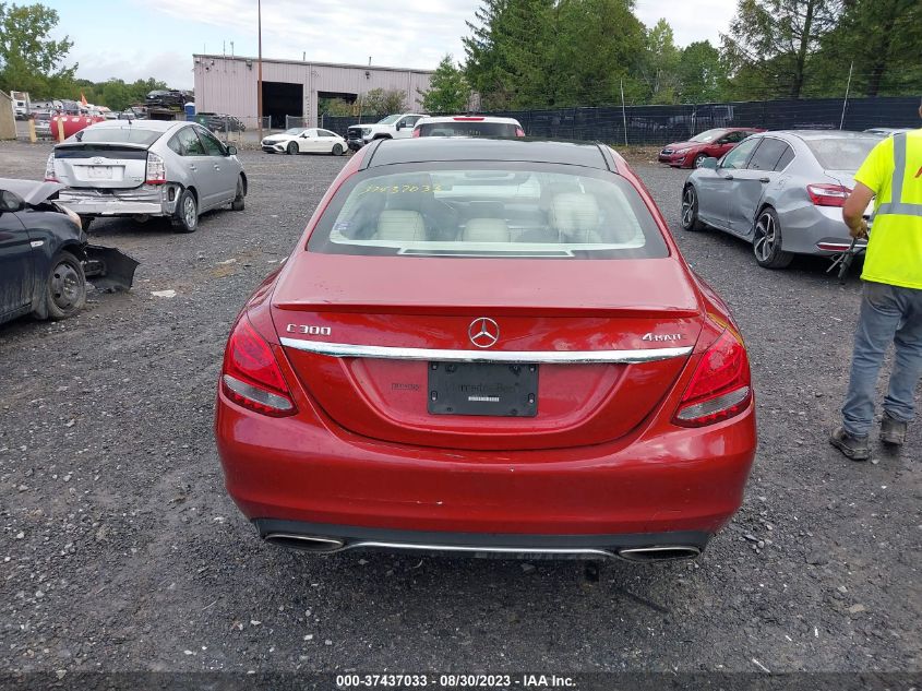 2016 MERCEDES-BENZ C-CLASS C 300 - 55SWF4KB2GU130421