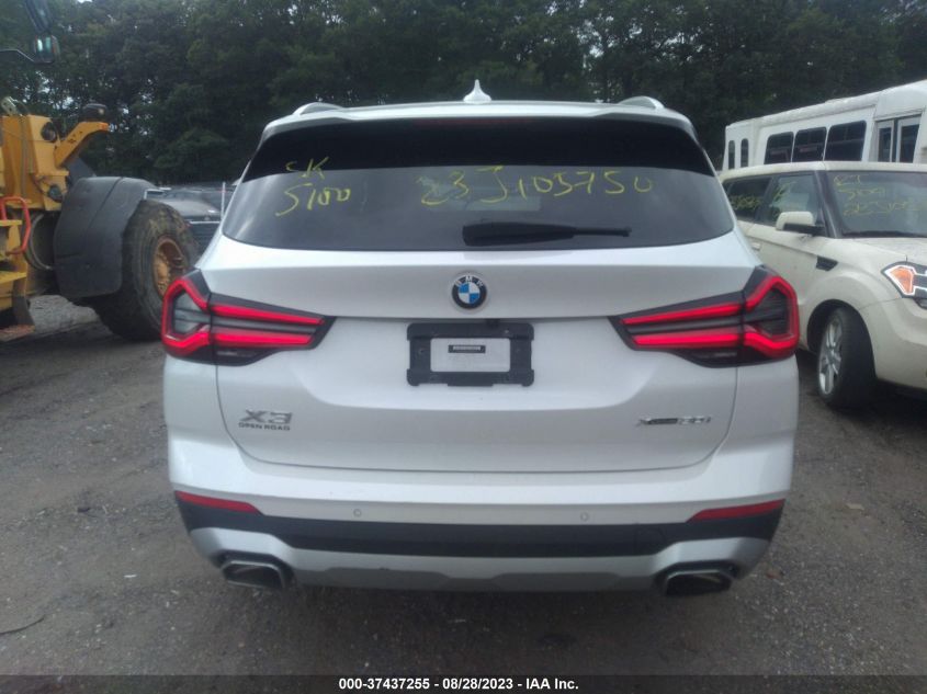 2023 BMW X3 XDRIVE30I - 5UX53DP02P9N73660