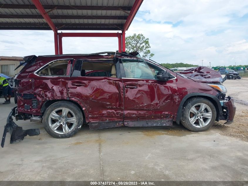 2014 TOYOTA HIGHLANDER LIMITED - 5TDDKRFH8ES006999