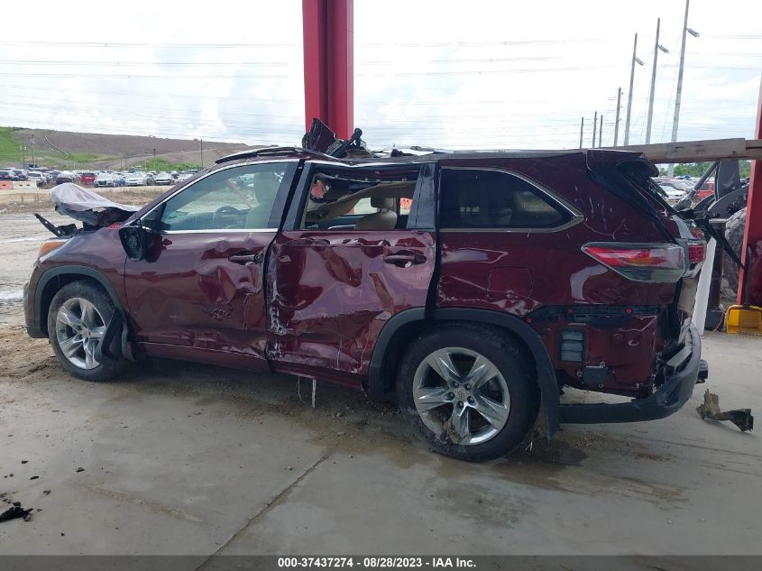 2014 TOYOTA HIGHLANDER LIMITED - 5TDDKRFH8ES006999