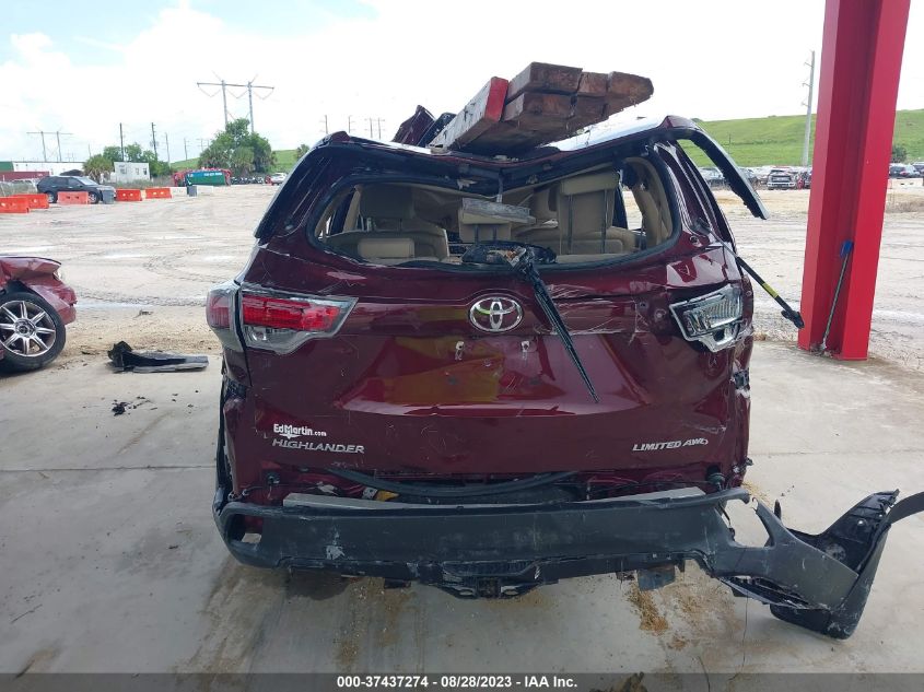 2014 TOYOTA HIGHLANDER LIMITED - 5TDDKRFH8ES006999