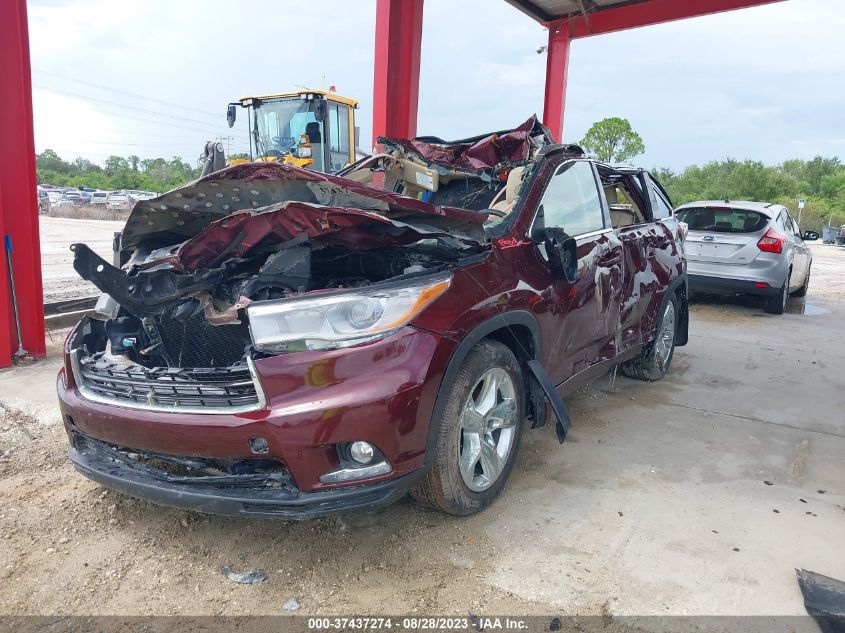 2014 TOYOTA HIGHLANDER LIMITED - 5TDDKRFH8ES006999