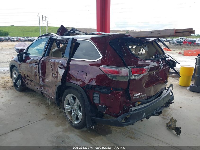 2014 TOYOTA HIGHLANDER LIMITED - 5TDDKRFH8ES006999