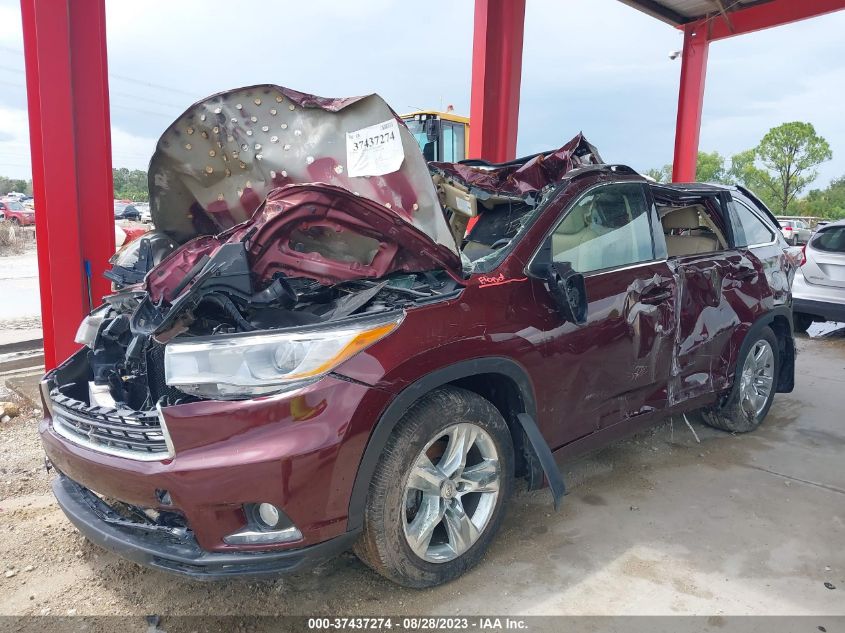 2014 TOYOTA HIGHLANDER LIMITED - 5TDDKRFH8ES006999
