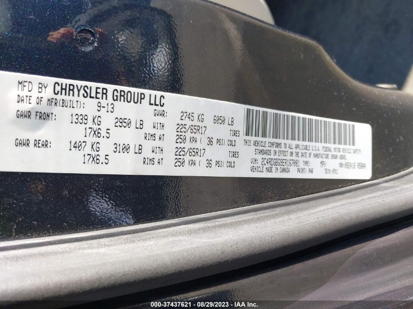 2014 DODGE GRAND CARAVAN SE - 2C4RDGBG9ER167081
