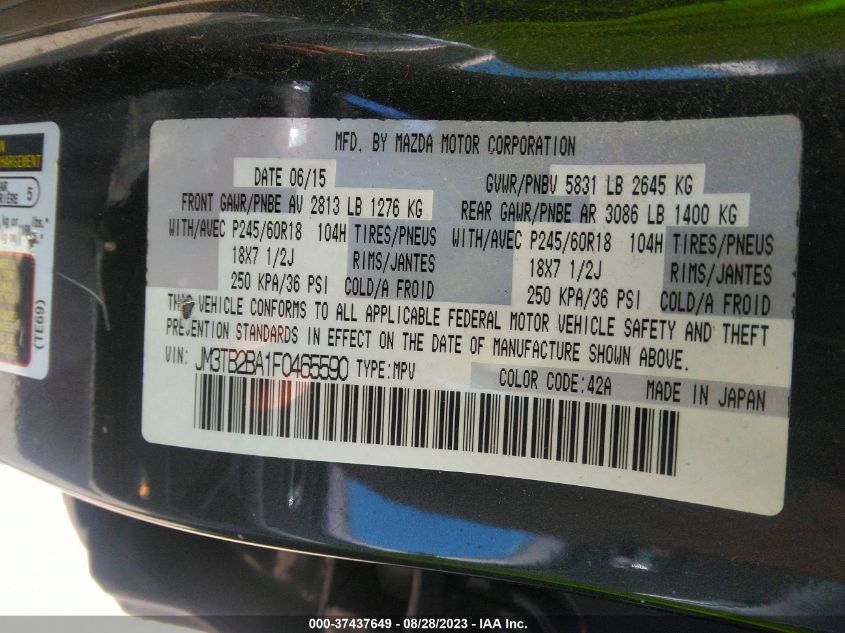 2015 MAZDA CX-9 SPORT - JM3TB2BA1F0465590