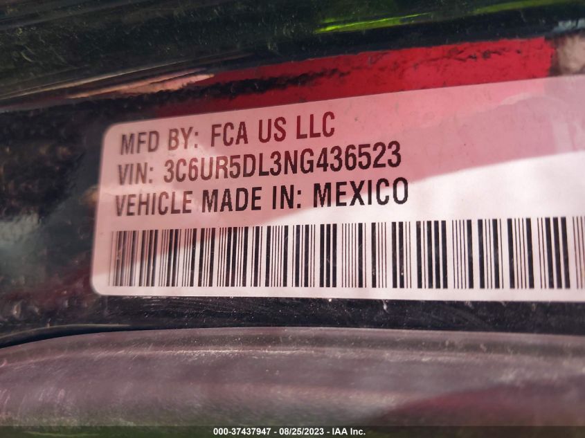 2022 RAM 2500 BIG HORN - 3C6UR5DL3NG436523