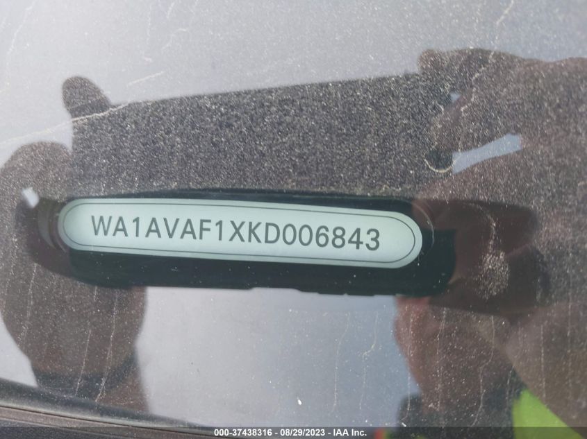 2019 AUDI Q8 PREMIUM - WA1AVAF1XKD006843