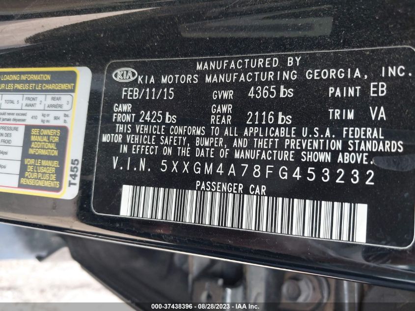 2015 KIA OPTIMA LX - 5XXGM4A78FG453232
