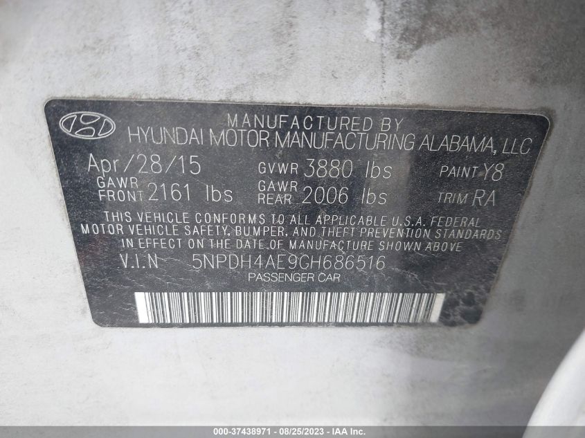 2017 HYUNDAI SONATA 2.4L - 5NPE24AF2HH562765