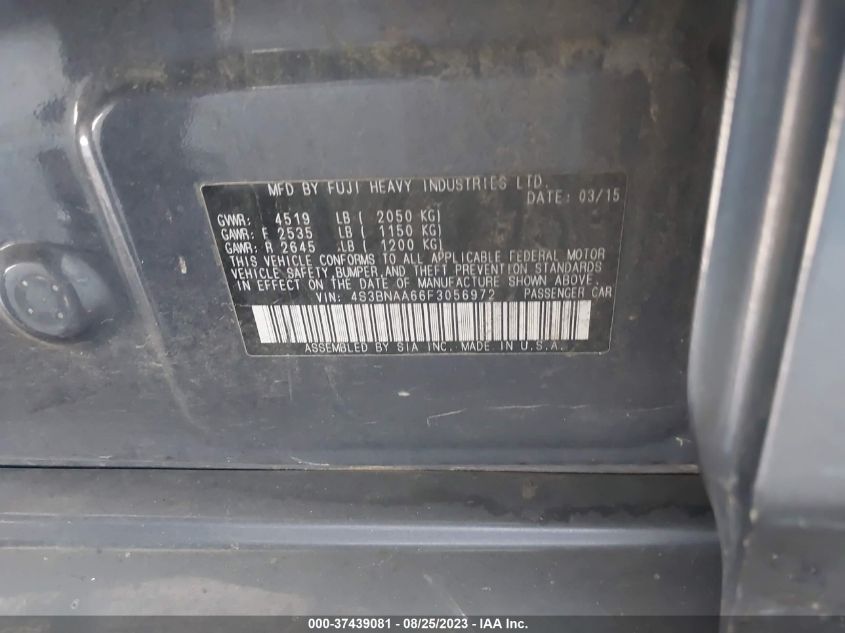 2015 SUBARU LEGACY 2.5I - 4S3BNAA66F3056972