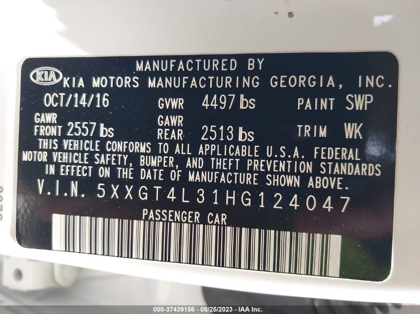 2017 KIA OPTIMA LX - 5XXGT4L31HG124047