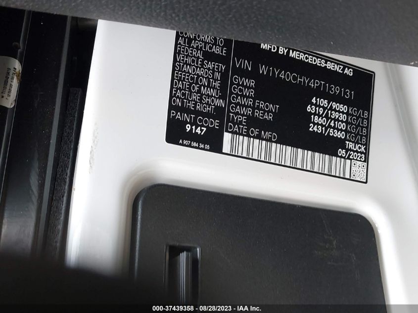2023 MERCEDES-BENZ SPRINTER CARGO VAN - W1Y40CHY4PT139131