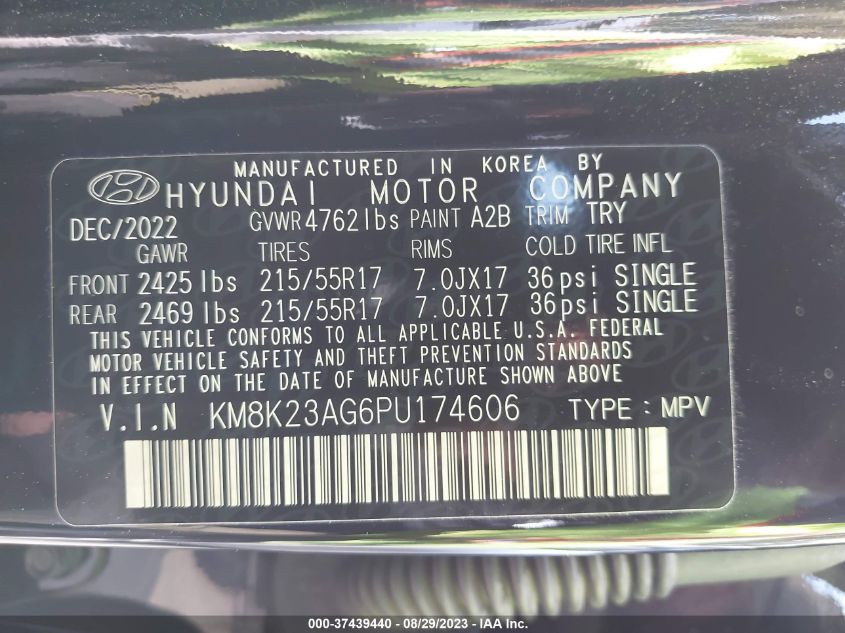2023 HYUNDAI KONA ELECTRIC SE - KM8K23AG6PU174606