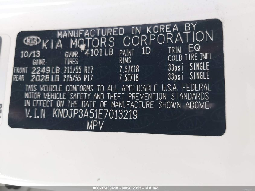 2014 KIA SOUL + - KNDJP3A51E7013219