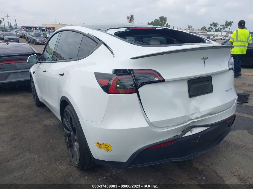 VIN 7SAYGDEFXNF339024 2022 TESLA MODEL Y PERFORMANCE