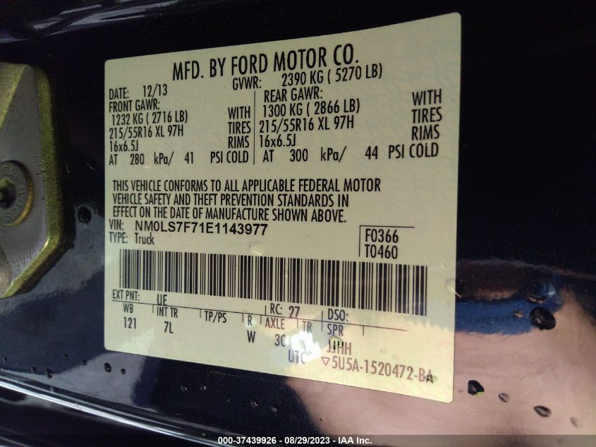2014 FORD TRANSIT CONNECT XLT - NM0LS7F71E1143977
