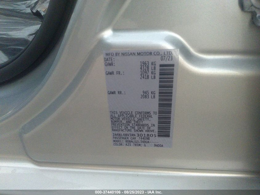 2024 NISSAN ALTIMA - 1N4BL4BV3RN301805